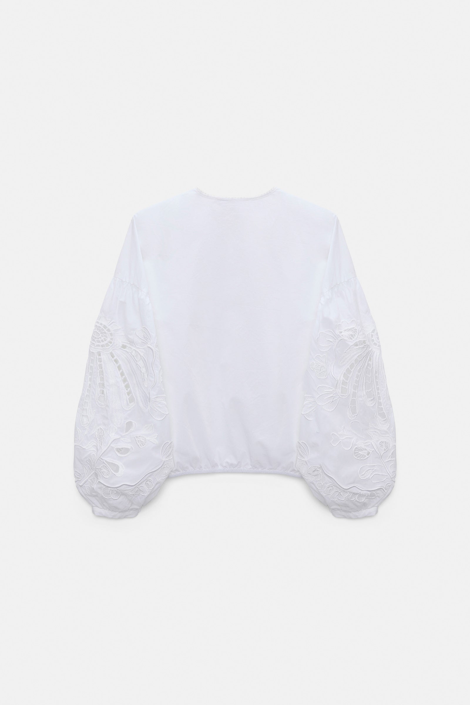 EMBROIDERED BEAUTY BLOUSE IN PURE WHITE