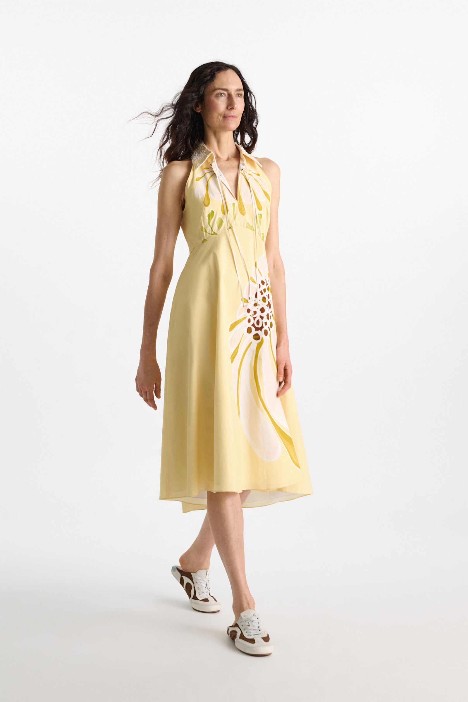 FLORAL POWER DRESS IN DREAM FLOWER YELLOW