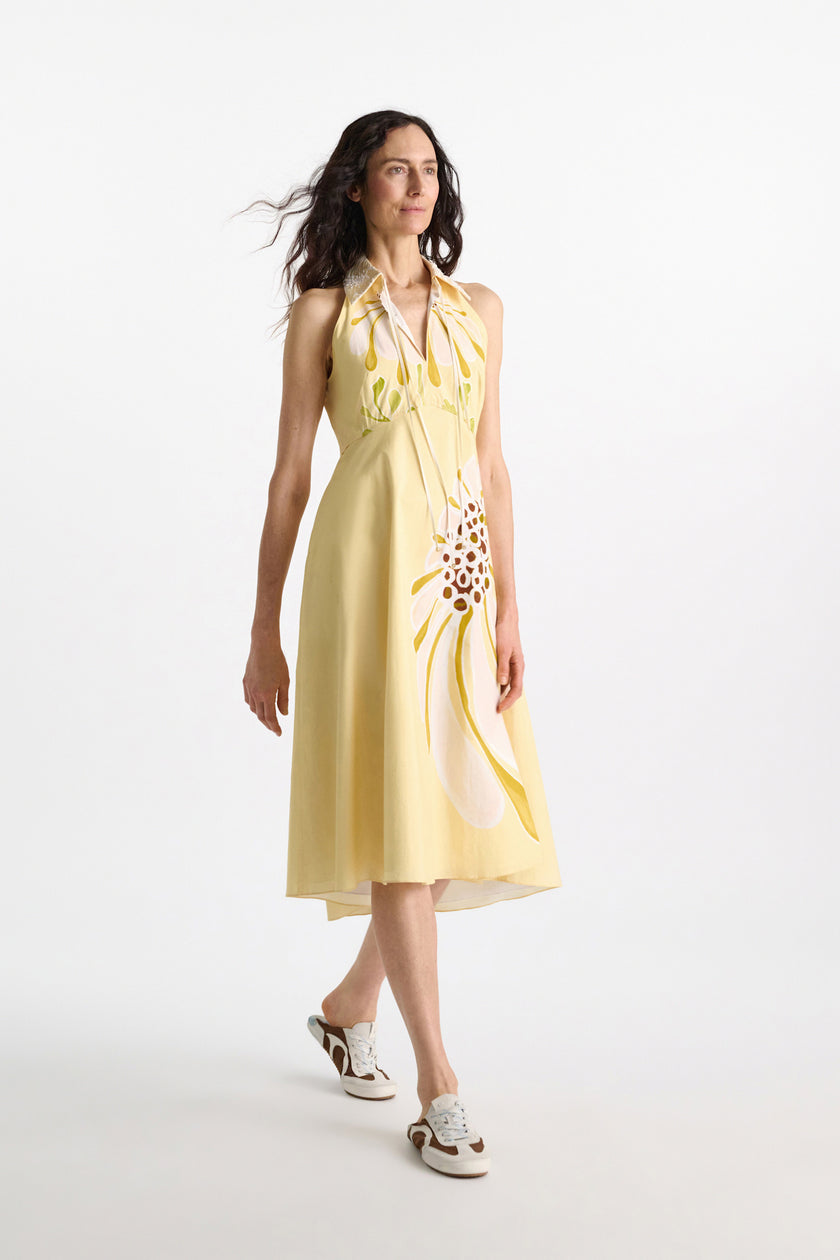 FLORAL POWER DRESS IN DREAM FLOWER YELLOW