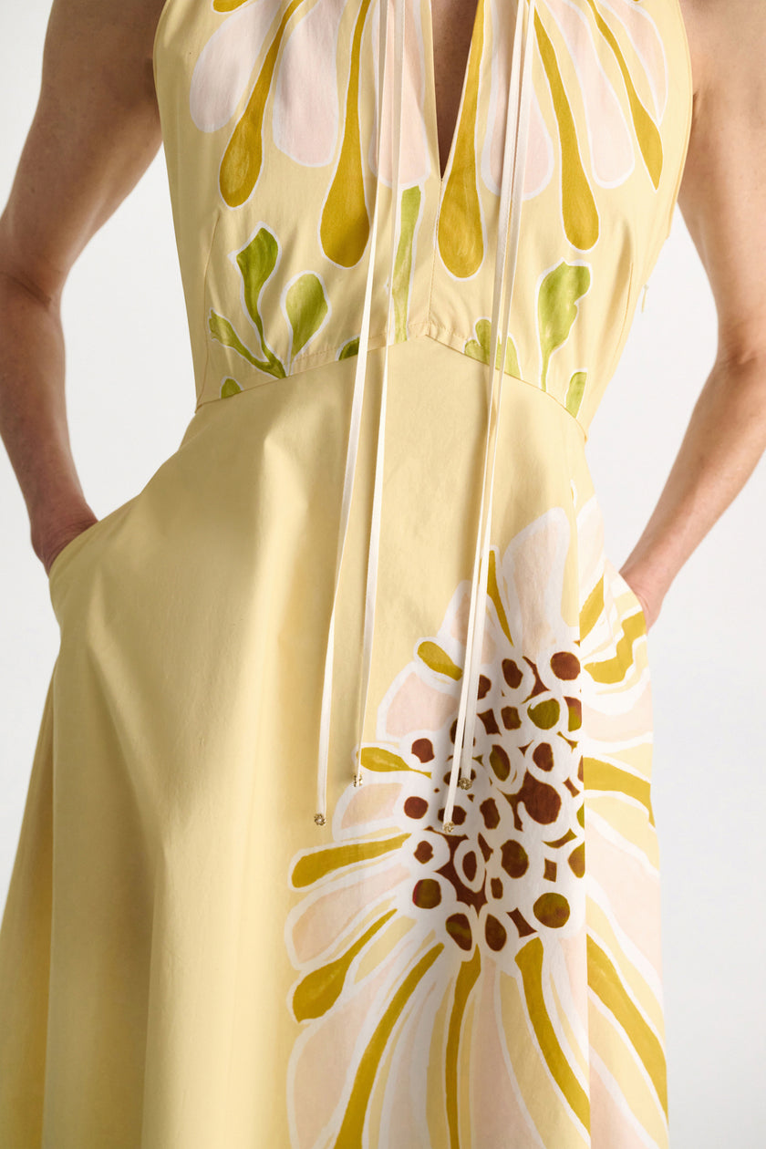 FLORAL POWER DRESS IN DREAM FLOWER YELLOW