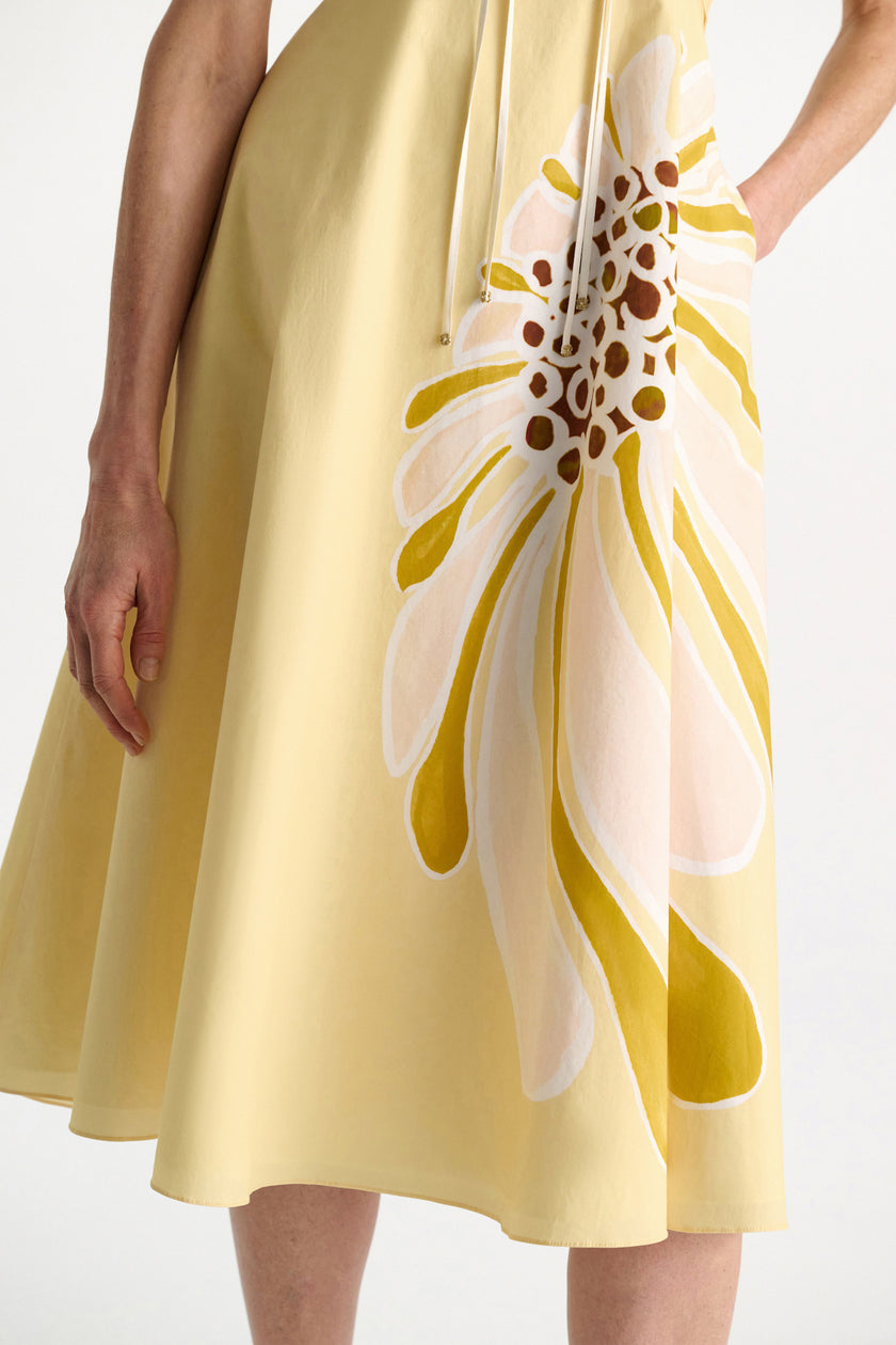 FLORAL POWER DRESS IN DREAM FLOWER YELLOW