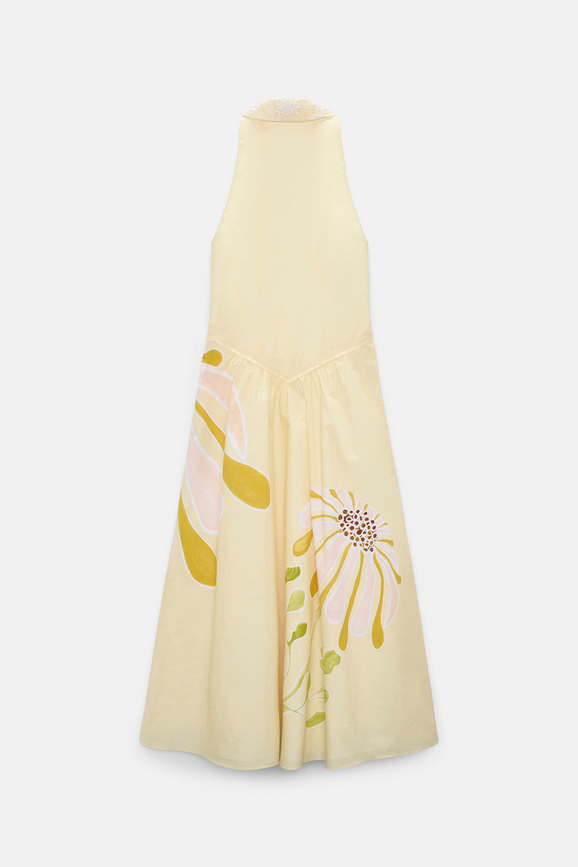 FLORAL POWER DRESS IN DREAM FLOWER YELLOW