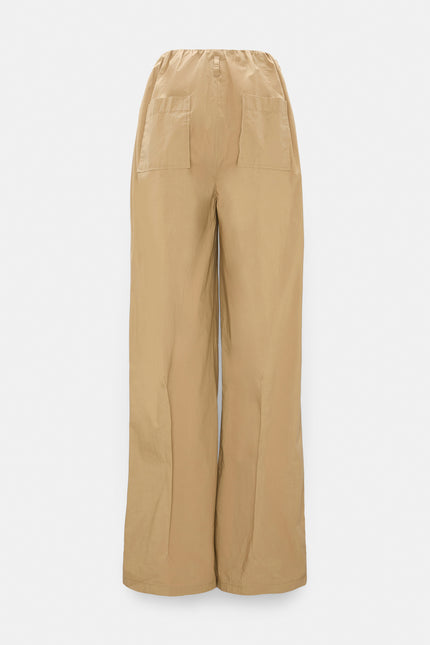 POPLIN POWER PLEATED PANTS IN GARMENT WASHED COTTON POPLIN
