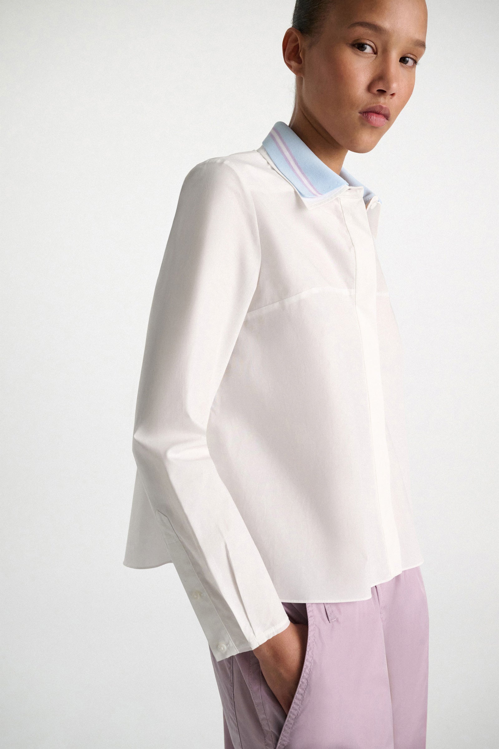 POPLINE POWER BLOUSE