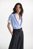 POWERFUL EASE BLOUSE IN OXFORD BLOUSE