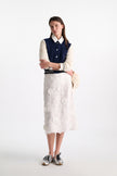 SHEER MEADOW EMBROIDERED ORGANZA SKIRT