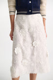 SHEER MEADOW EMBROIDERED ORGANZA SKIRT