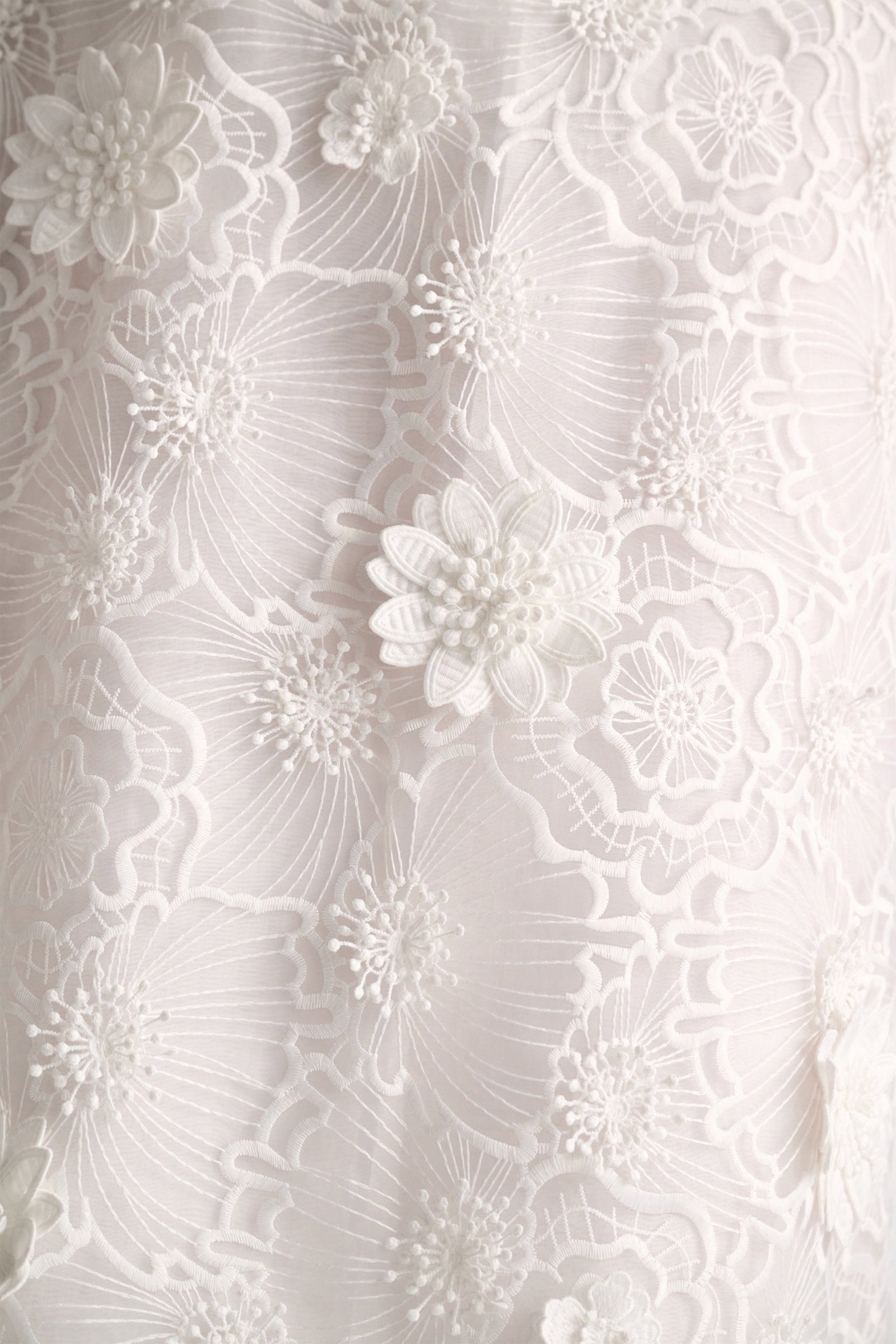 SHEER MEADOW EMBROIDERED ORGANZA SKIRT