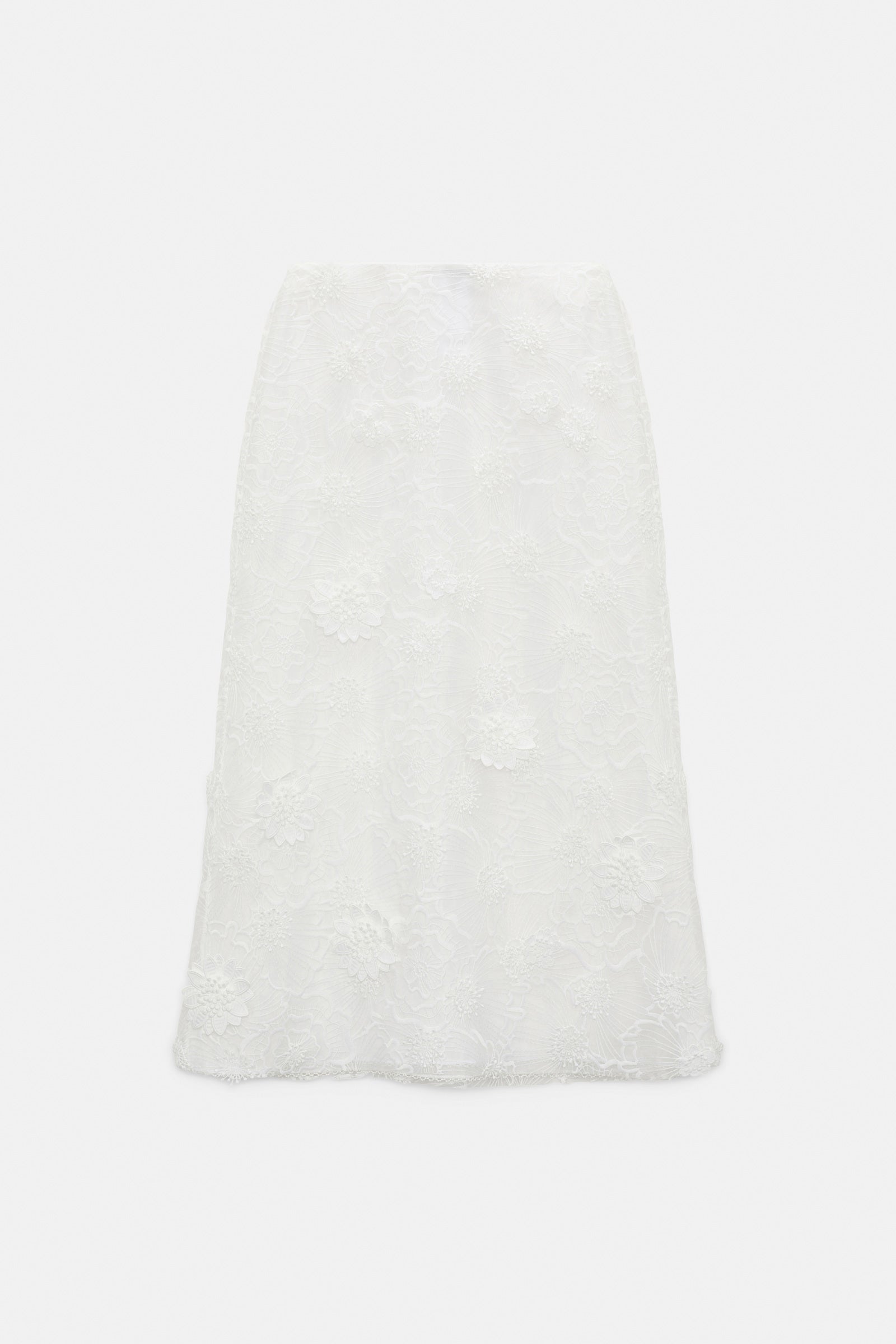 SHEER MEADOW EMBROIDERED ORGANZA SKIRT