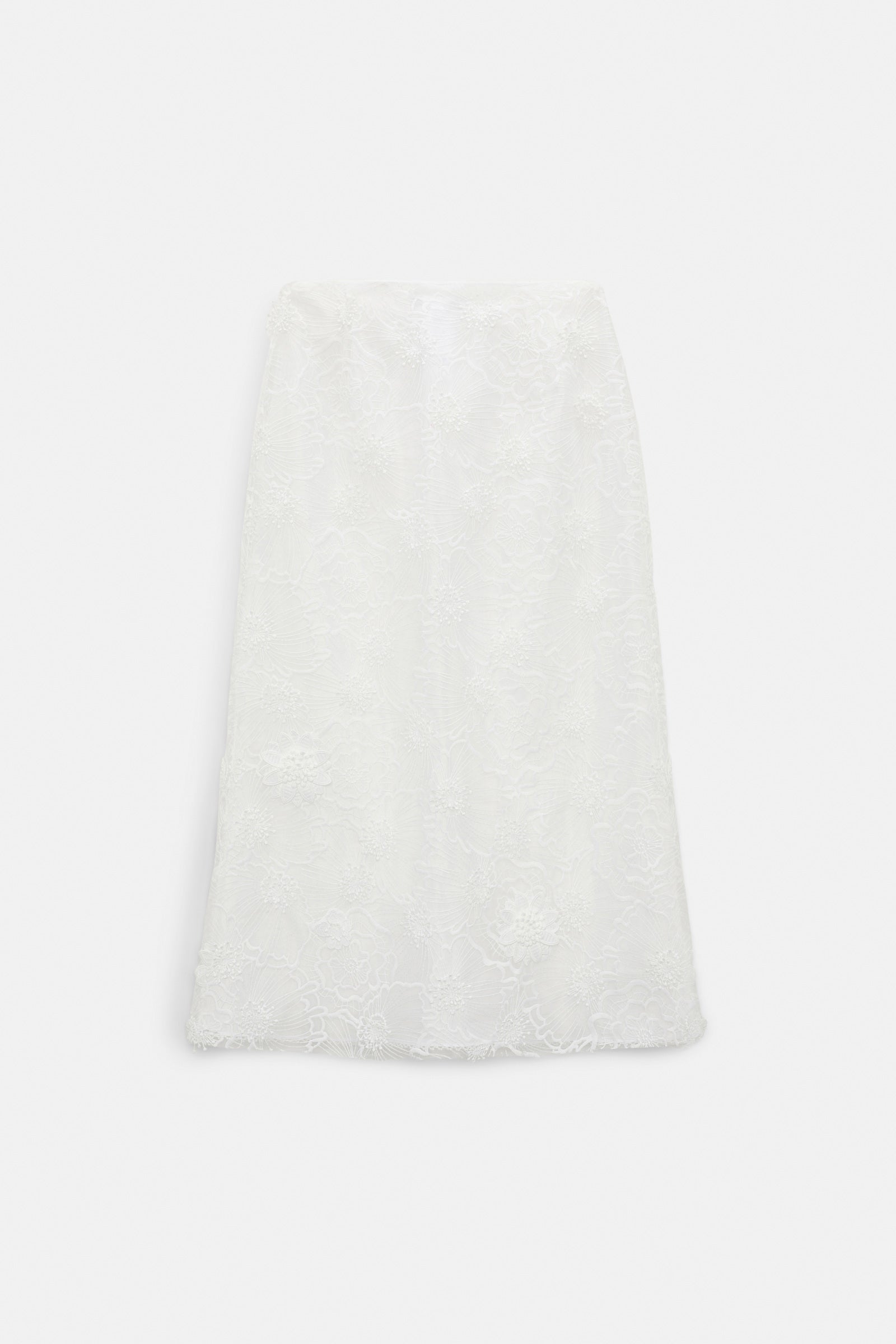 SHEER MEADOW EMBROIDERED ORGANZA SKIRT
