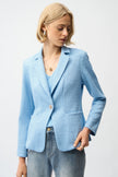BOUCLE FITTED BLAZER WITH NOTCHED COLLAR