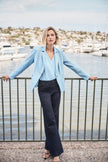 BOUCLE FITTED BLAZER WITH NOTCHED COLLAR