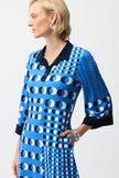 SILKY KNIT DOT PRINT SHIRT DRESS