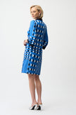 SILKY KNIT DOT PRINT SHIRT DRESS