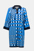 SILKY KNIT DOT PRINT SHIRT DRESS