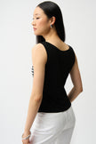 CASCADE KNIT GEOMETRIC PRINT PEPLUM JACKET AND CAMI SET