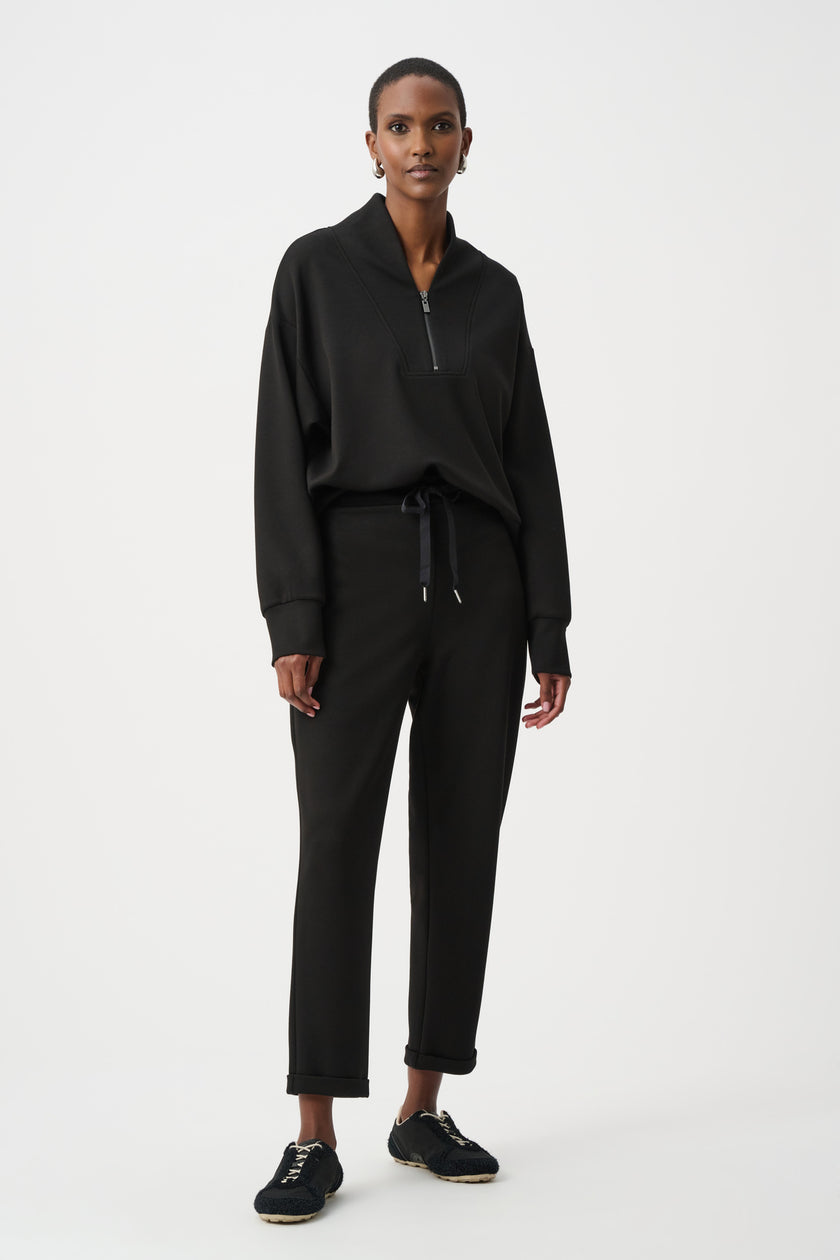 SCUBA JERSEY PULL ON JOGGER PANTS WITH DRAWSTRING WAIST