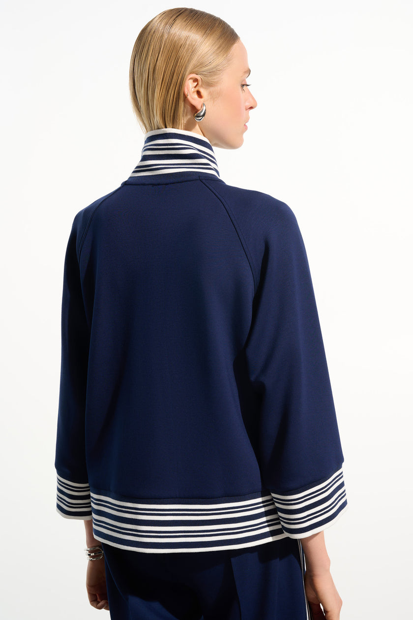 SCUBA JERSEY JACKET WITH FUNNEL COLLAR
