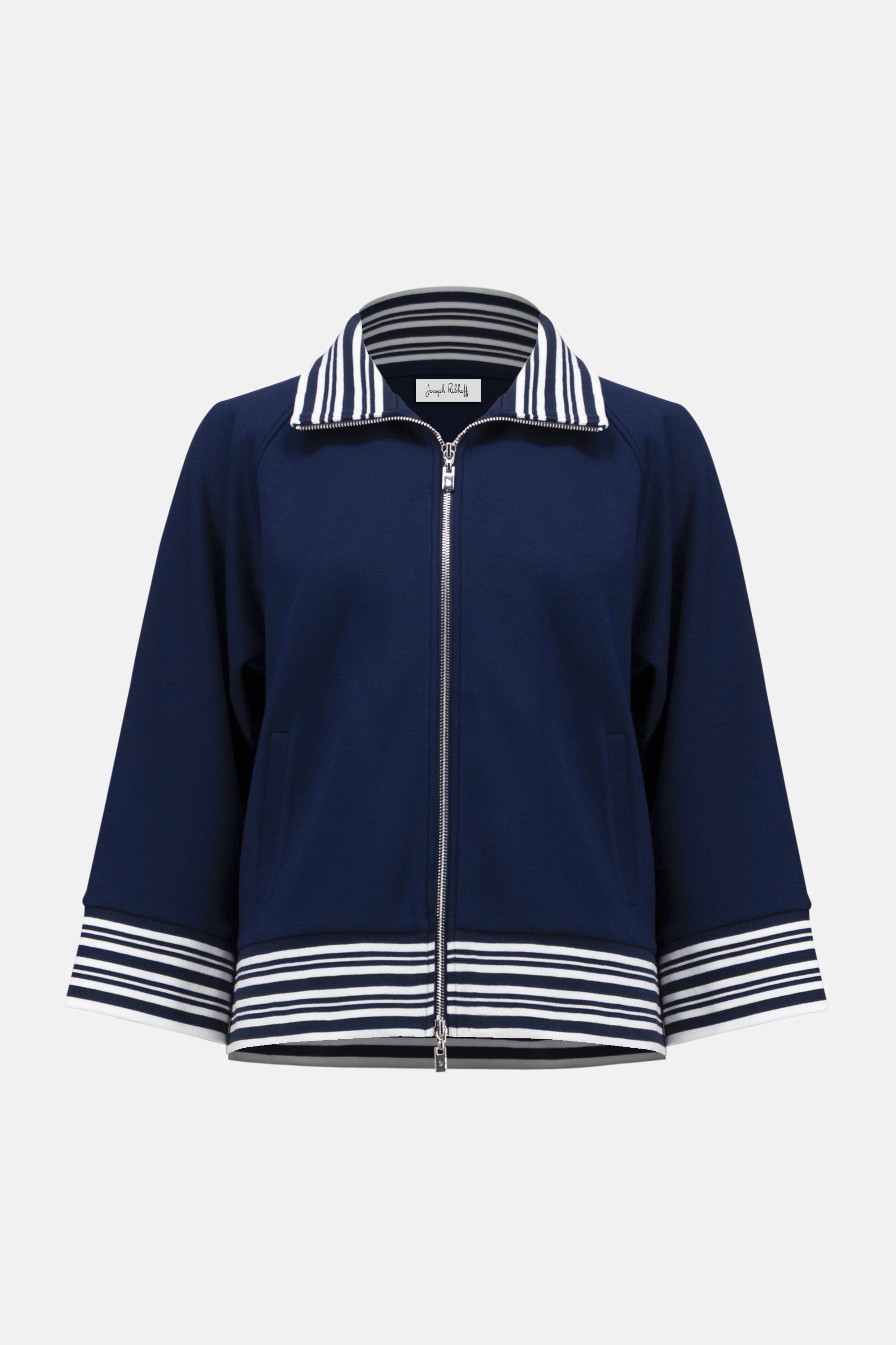 SCUBA JERSEY JACKET WITH FUNNEL COLLAR