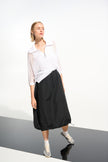 BOXY SWEATER KNIT WITH ZIPPED NECKLINE IN VANILLA