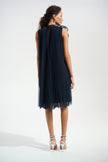 MESH AND LACE ALINE DRESS WITH ORGANZA FLOWER DETAIL