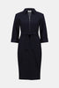 DENIM DRESS WITH HALF ZIP AND BELT