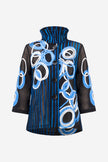 SATIN AND MESH SOUTACHE JACKET WITH BELL SLEEVES