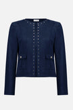 SCUBA SUEDE STRAIGHT 4 POCKET JACKET WITH MILITARY BUTTON