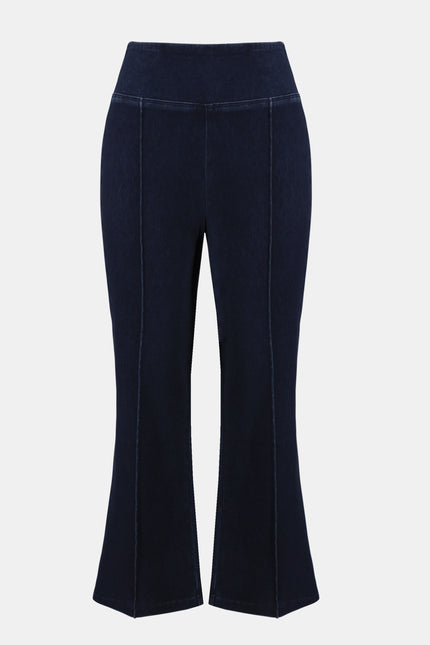 KNIT DENIM CROPPED FLARE PANT