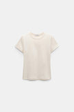 ROUND NECK SHRUNKEN TSHIRT IN CANVAS