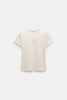 ROUND NECK SHRUNKEN TSHIRT IN CANVAS