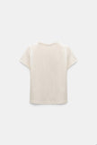 ROUND NECK SHRUNKEN TSHIRT IN CANVAS