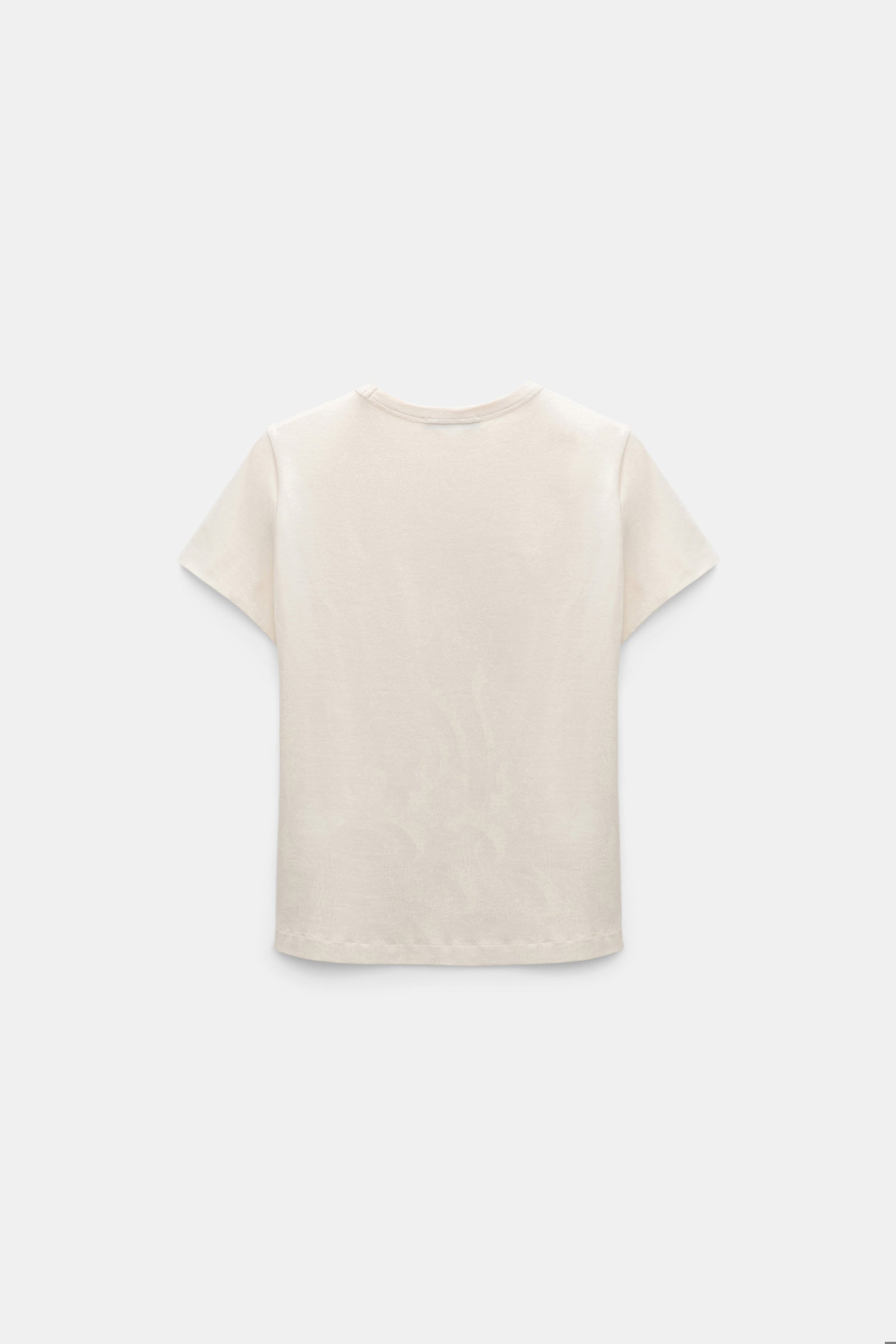 ROUND NECK SHRUNKEN TSHIRT IN CANVAS