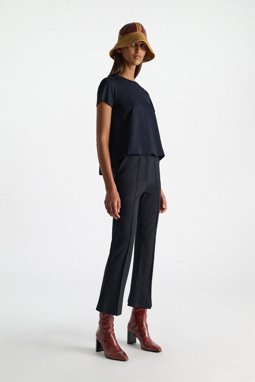 FLARED TSHIRT IN NAVY