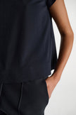 FLARED TSHIRT IN NAVY