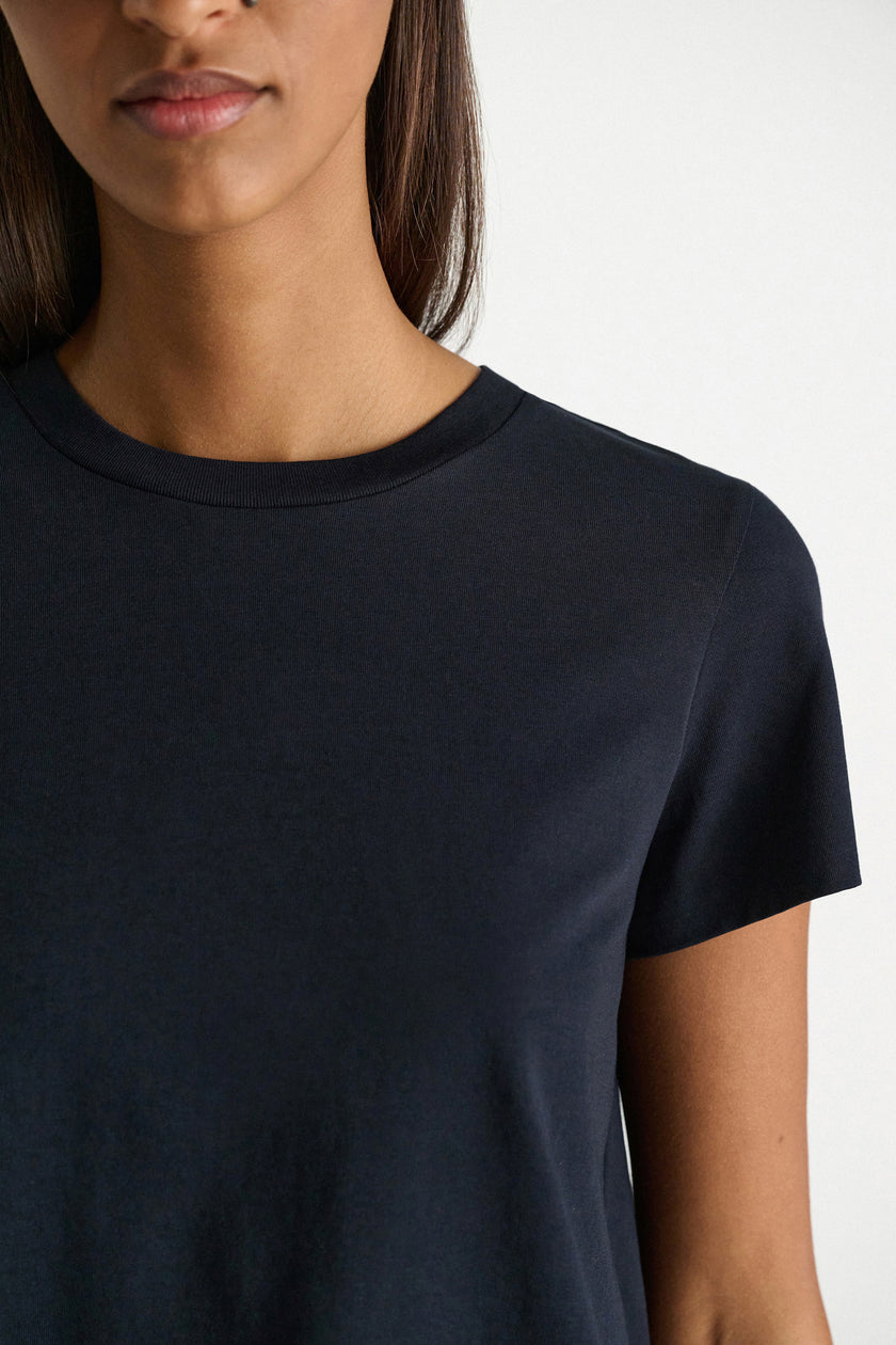 FLARED TSHIRT IN NAVY