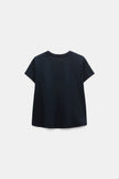 FLARED TSHIRT IN NAVY