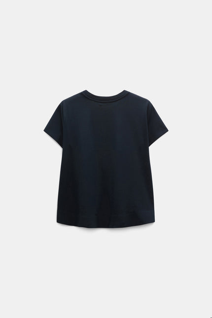 FLARED TSHIRT IN NAVY