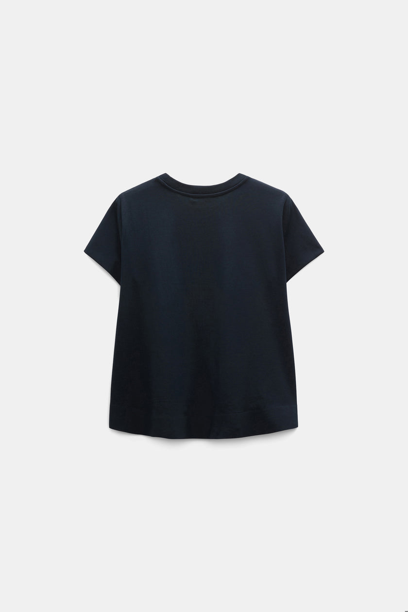 FLARED TSHIRT IN NAVY