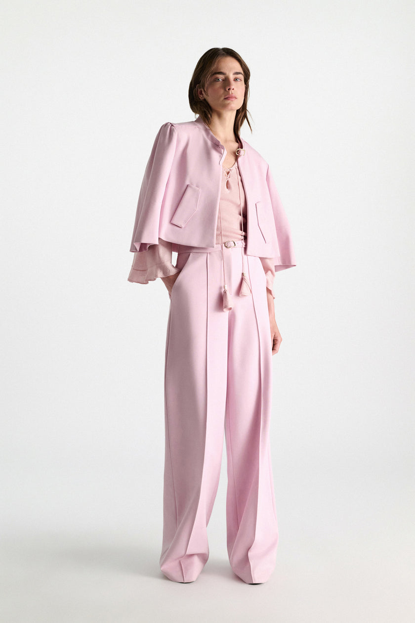 EMOTIONAL ESSENCE BELTED PANTS IN PUNTO MILANO
