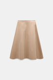 LUXURY LAYER TECHNICAL COTTON SKIRT WITH BELT