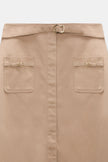 LUXURY LAYER TECHNICAL COTTON SKIRT WITH BELT
