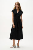 WOVEN SEERSUCKER FIT AND FLARE DRESS