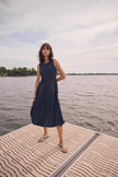 WOVEN PARACHUTE ALINE DRESS WITH BUBBLE SKIRT