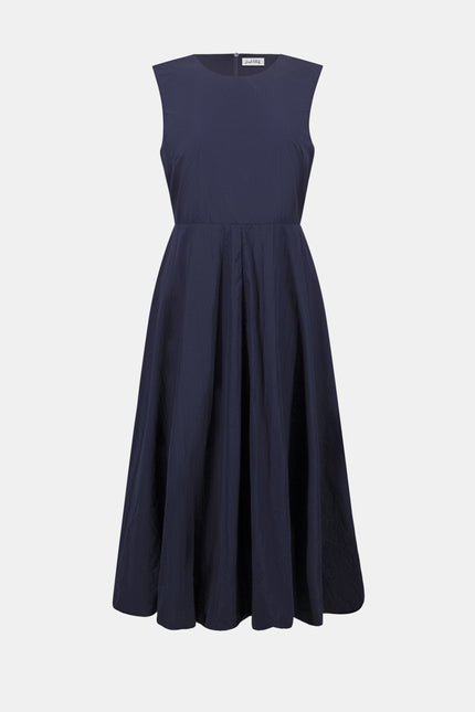 WOVEN PARACHUTE ALINE DRESS WITH BUBBLE SKIRT