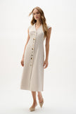 MELANGE MILLENNIUM FIT AND FLARE DRESS
