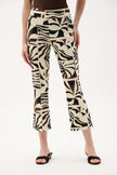 MILLENIUM TROPICAL PRINT FLARED PULL ON PANTS