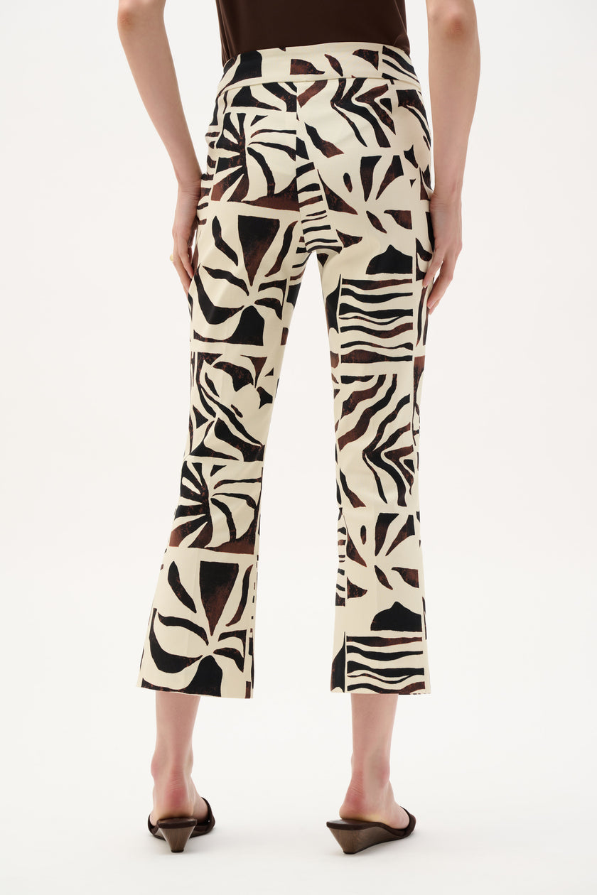 MILLENIUM TROPICAL PRINT FLARED PULL ON PANTS