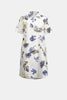 STRETCH COTTON TROPICAL PRINT ALINE DRESS