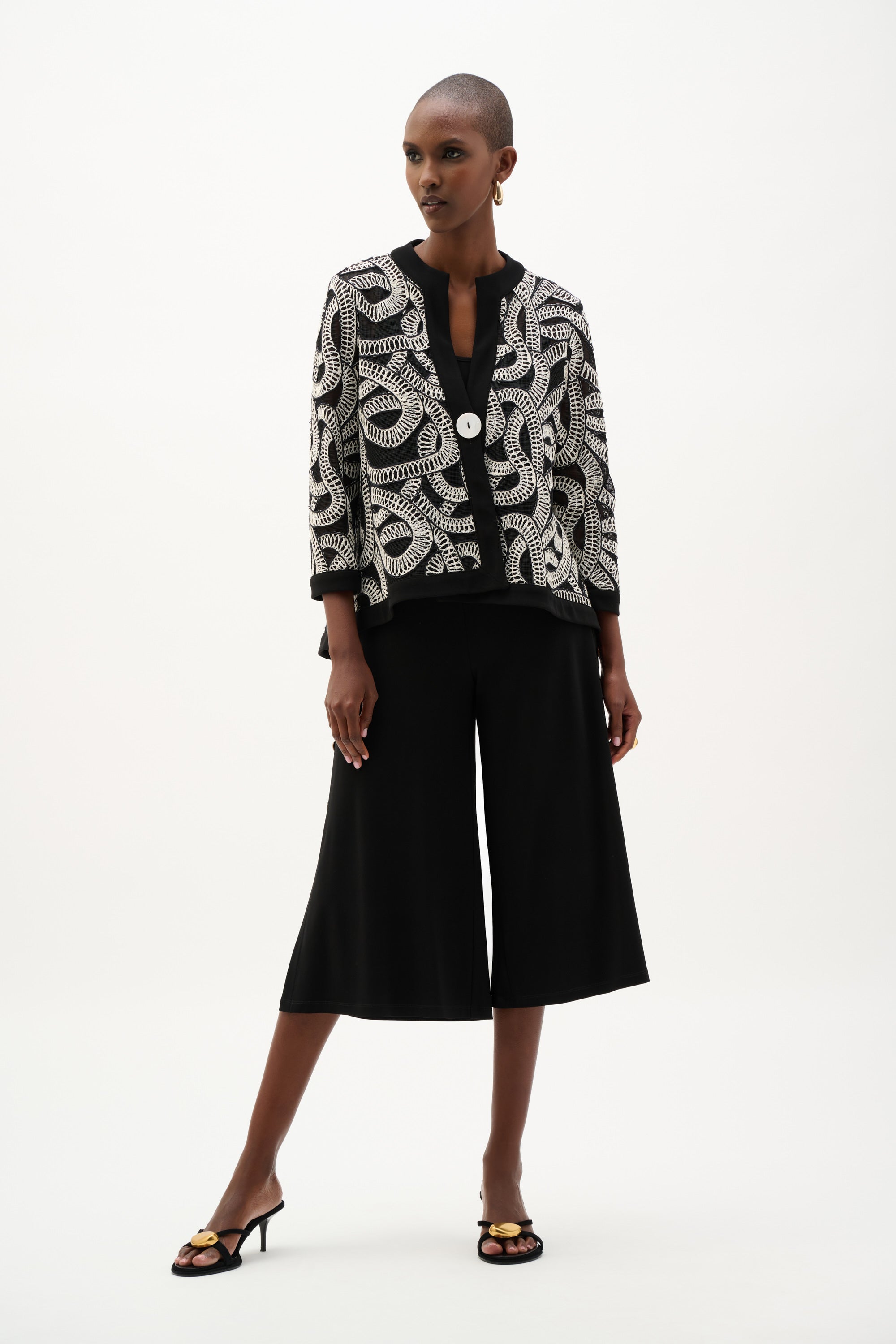 NOVELTY MESH ABSTRACT SWING JACKET